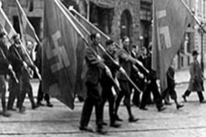 The Nazi marching on the streets of Sweden